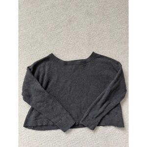OFFLINE by Aerie Lounge Sweater Size S Grey Boxy Alpaca Blend Knit